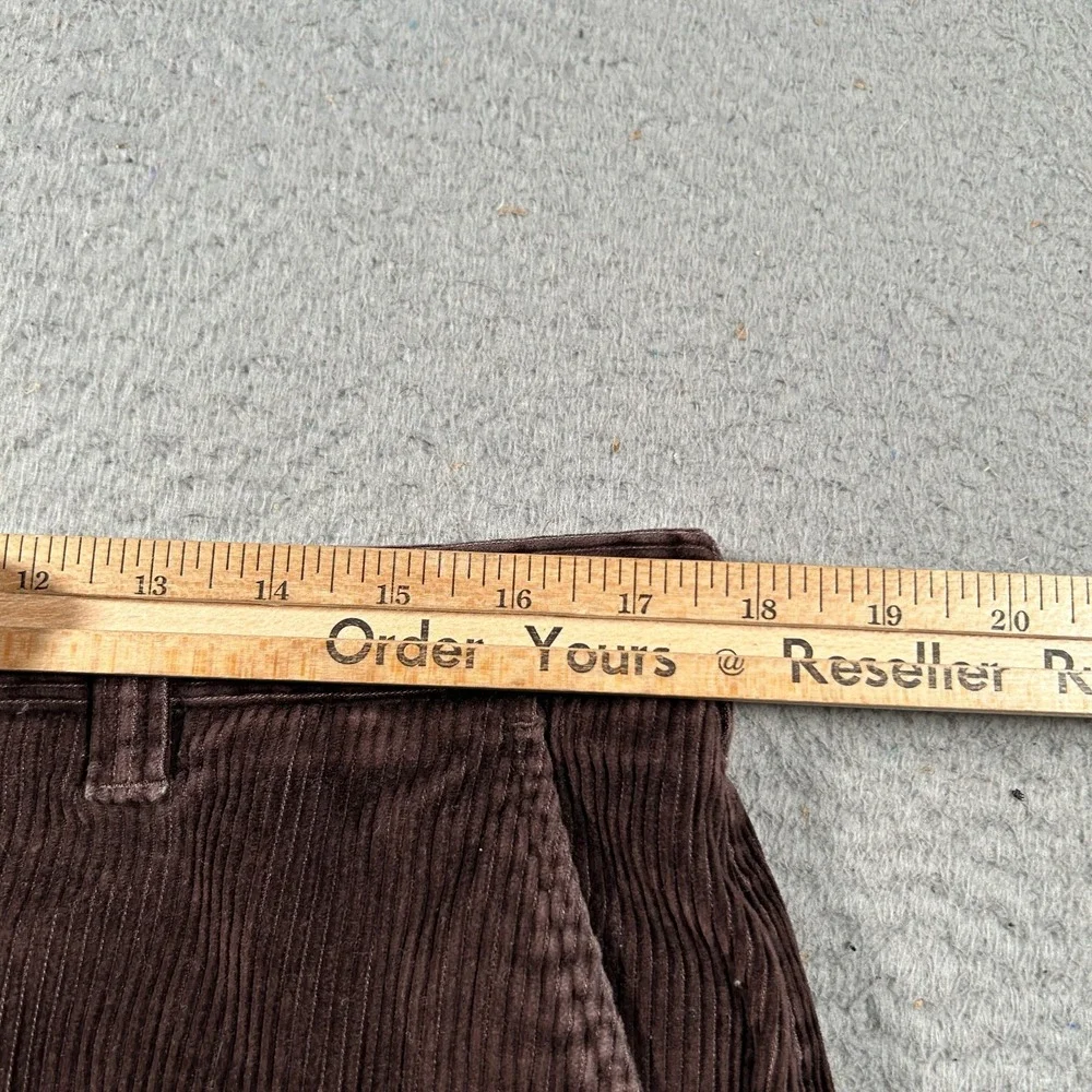 Vintage LL Bean Pants‎ Mens 34x30 Brown Corduroy Cargo Baggy Loose Skate Y2K Zip - Picture 6 of 10